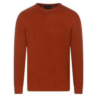 Pull avec manches longues et col rond Green Island orange