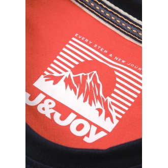 T-shirt J&JOY en coton bleu marine à manches courtes et col rond 