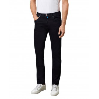 Jean 5 poches Future Flex en coton stretch nuit uni coupe ajustée et jambe fuselée