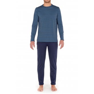 Pyjama coton col rond Miramar Pyjamas Homme Vêtements Vêtements de nuit Pyjamas et vêtements dintérieur Chemises de nuit Hom pour homme en coloris Bleu 