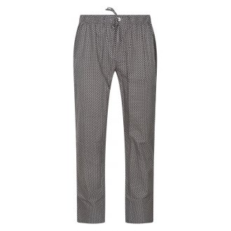Pyjama long Guasch coton avec manches longues et col V croisé anthracite
