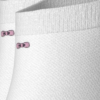 Chaussettes Eden Park coupe socquettes en coton mélangé blanc uni à logo iconique coup-de-pied