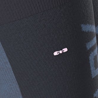 Chaussettes Eden Park hautes en coton mélangé bicolore à logo iconique brodé mollet