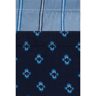 Lot de 2 slips Mariner en coton avec une coupe fermée bleu et à rayures