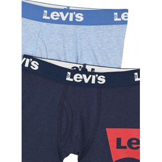 Boxers Junior Garçon Levi's® en coton bleus, Lot de 2