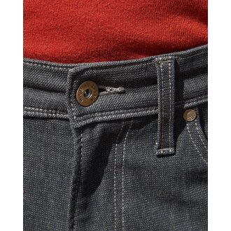 Jean Mise Au Green 5 poches regular fit en coton stretch gris uni à jacron à logo métallisé