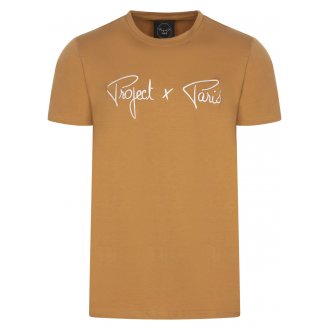 T-shirt Project X caramel avec manches courtes et col rond 