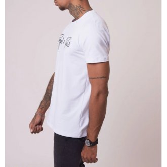 T-shirt Project X blanc avec manches courtes et col rond 