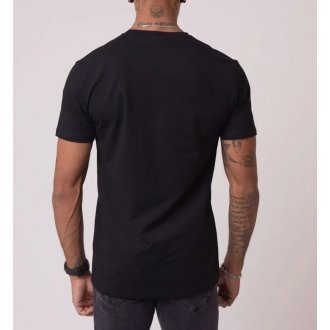 T-shirt Project X en coton noir avec manches courtes et col rond