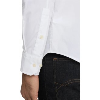Chemise slim Tommy Jeans en coton avec manches longues et col français noire
