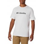 T-shirt col rond Columbia coton biologique avec manches courtes blanc