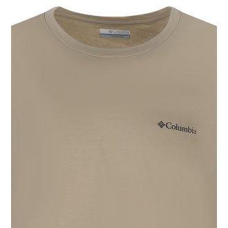 Tee-shirt à manches courtes et col rond Columbia en coton biologique beige