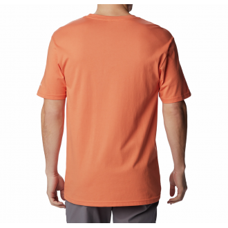 T-shirt avec manches courtes et col rond Columbia coton orange