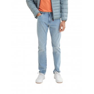 Jean 5 poches Tom Tailor en coton stone, taille normale à coupe droite, zip et bouton