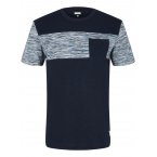 T-shirt avec manches courtes et col rond Tom Tailor coton marine