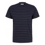 T-shirt avec manches courtes et col rond Tom Tailor coton marine rayé