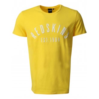 T-shirt avec manches courtes et col rond Redskins coton jaune