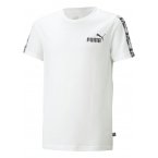 T-shirt Junior Garçon avec manches courtes et col rond Puma blanc
