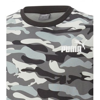 T-shirt Junior Garçon avec manches courtes et col rond Puma anthracite camouflage