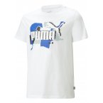 T-shirt Junior Garçon avec manches courtes et col rond Puma blanc