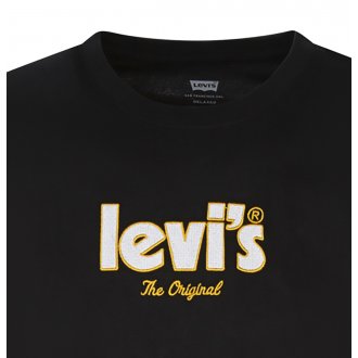 T-shirt avec manches courtes et col rond Levi's® en coton noir