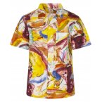 Chemise Levi's® en coton multicolore avec manches courtes et col cubain imprimé abstrait