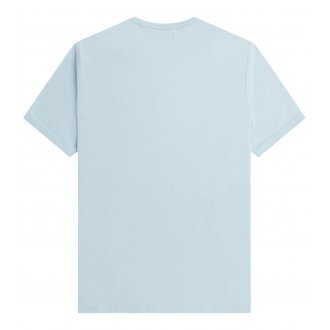 T-shirt col rond Fred Perry en coton avec manches courtes bleu ciel