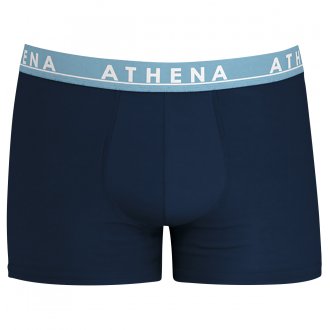 Boxer Athena coton bleu