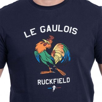 T-shirt avec manches courtes et col rond Ruckfield coton marine