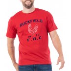 T-shirt col rond Ruckfield en coton biologique avec manches courtes rouge