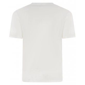 T-shirt col rond Premium en coton avec manches courtes blanc