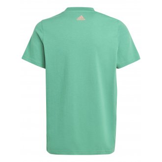 T-shirt adidas Junior en coton vert canard uni à logo imprimé bicolore