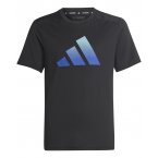 T-shirt adidas Junior en coton bleu marine uni à logo imprimé dégradé