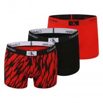 Boxers Calvin Klein en coton rouges camouflage, lot de 3