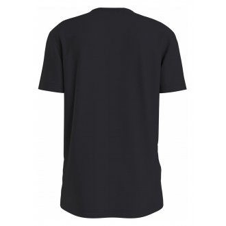 T-shirt col rond Calvin Klein en coton biologique mélangé avec manches courtes noir