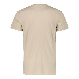 T-shirt avec manches courtes et col rond Calvin Klein coton beige