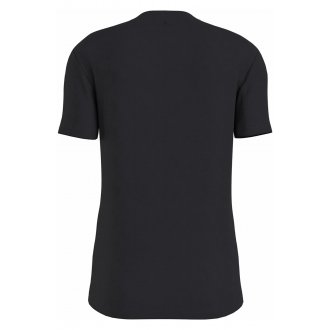 T-shirt col rond Calvin Klein en coton biologique mélangé avec manches courtes noir