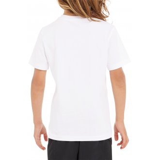 T-shirt Junior Garçon avec manches courtes et col rond Calvin Klein coton blanc