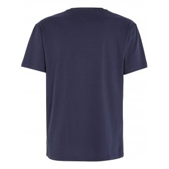 T-shirt en coton biologique transitionnel Tommy Jeans bleu marine à col rond et à manches courtes