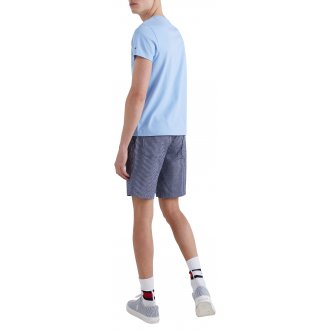 T-shirt col rond Tommy Hilfiger en coton biologique avec manches courtes bleu ciel