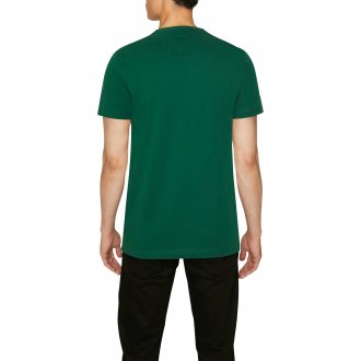 T-shirt Tommy Hilfiger en coton vert uni à col rond, manches courtes et logo brodé poitrine