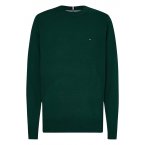 Pull à coupe droite Tommy Hilfiger 1985 en en coton vert à détails couleurs iconiques