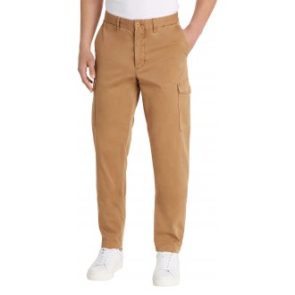 Pantalon slim style cargo Tommpy Hilfiger en coton beige à poches latérales
