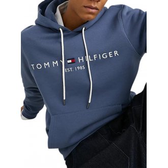 Sweat à capuche Tommy Hilfiger avec manches longues bleu