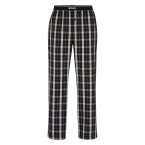 Pantalon de pyjama Boss en coton noir avec des carreaux et une coupe droite
