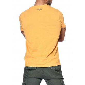 T-shirt avec manches courtes et col rond Von Dutch coton jaune