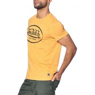T-shirt avec manches courtes et col rond Von Dutch coton jaune