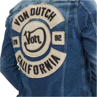 Veste avec manches longues et col français Von Dutch coton bleu jean