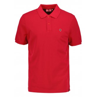 Polo avec manches courtes et col boutonné Garcia coton rouge