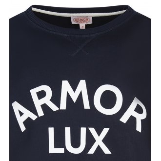Sweat avec manches longues et col rond Armor Lux coton marine